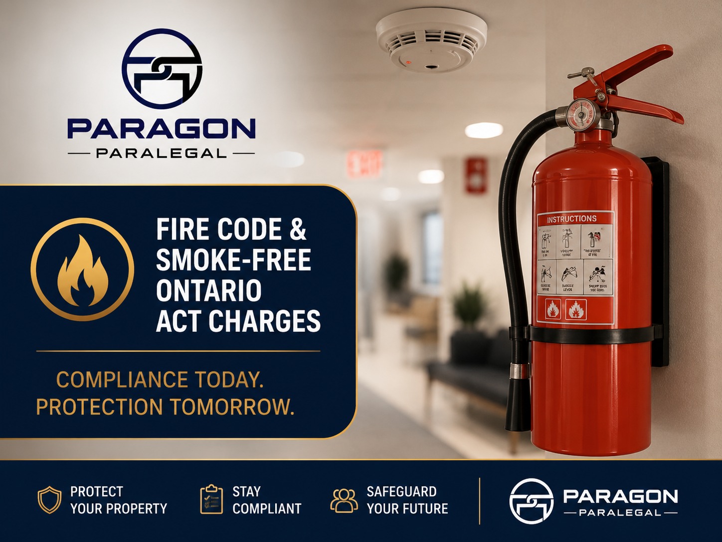 Paragon Paralegal Fire Code and Smoke-Free Ontario Act charges graphic
